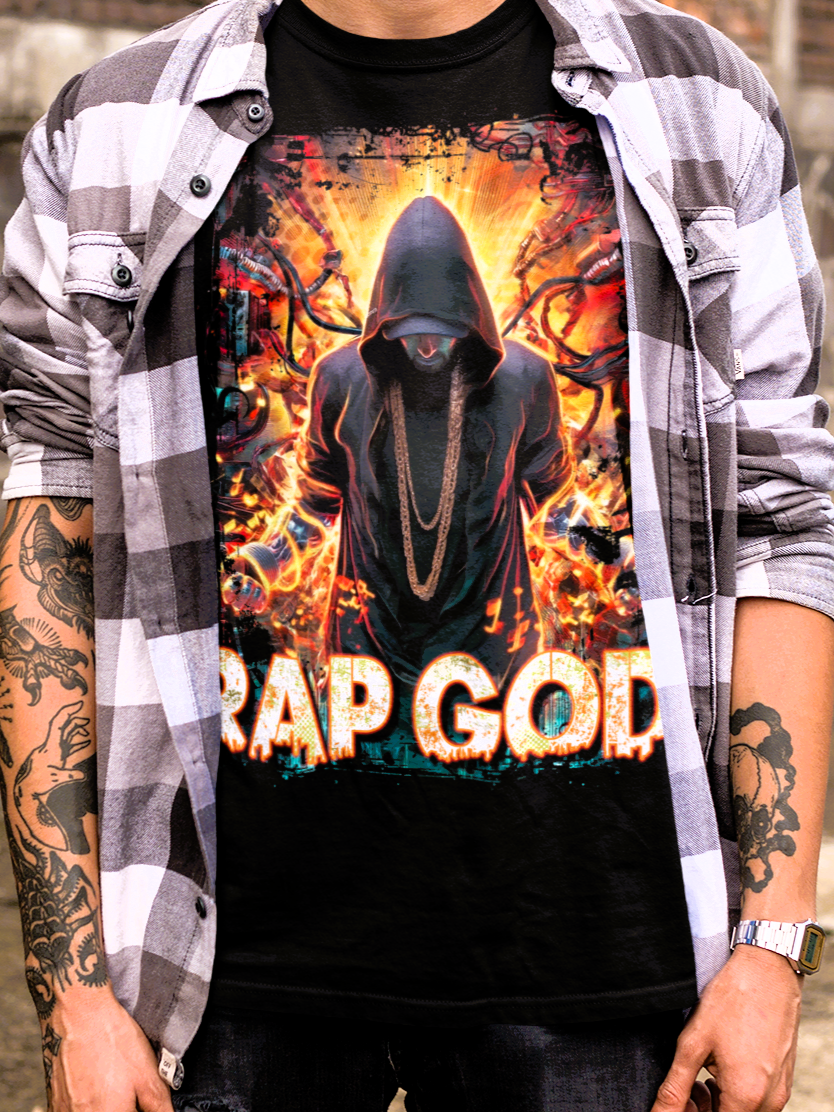Rejected Youth Co. – Rap God Graphic Tee | Vintage Hip-Hop Lyric Shirt | Bootleg Slim Shady-Inspired Streetwear
